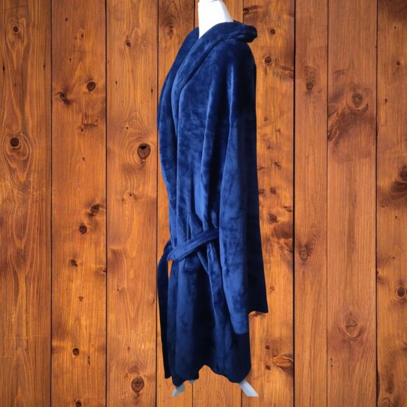 Ross Michaels Men's 2XL/3XL Blue Soft Belted Bathrobe Cozy Robe Loungewear - Picture 6 of 7